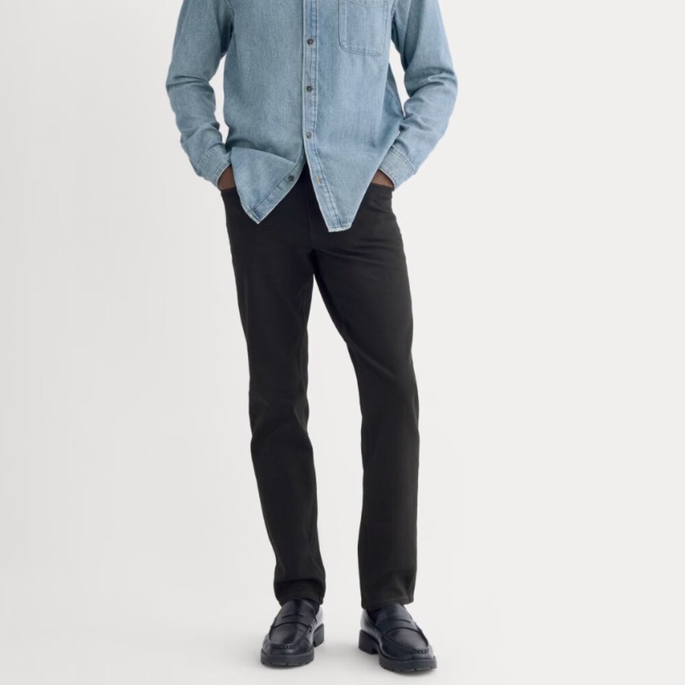 Everlane Uniform Athletic 4-Way Stretch Organic Jean (Black)